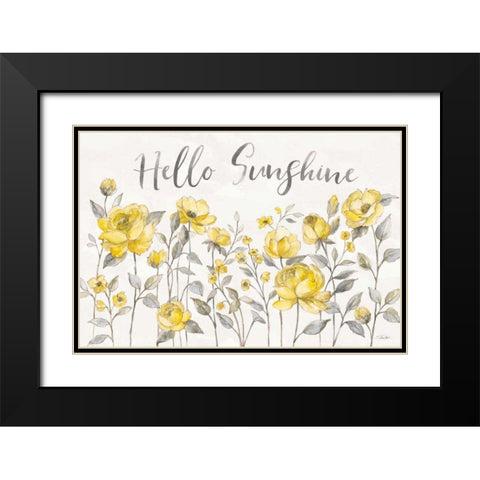 Sunny Roses I Black Modern Wood Framed Art Print with Double Matting by Vassileva, Silvia