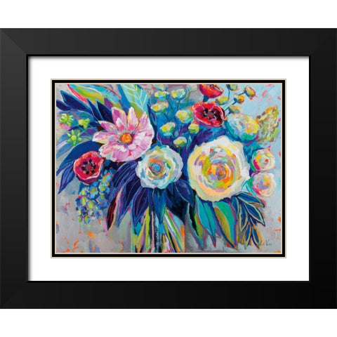 Garden Variety Black Modern Wood Framed Art Print with Double Matting by Vertentes, Jeanette