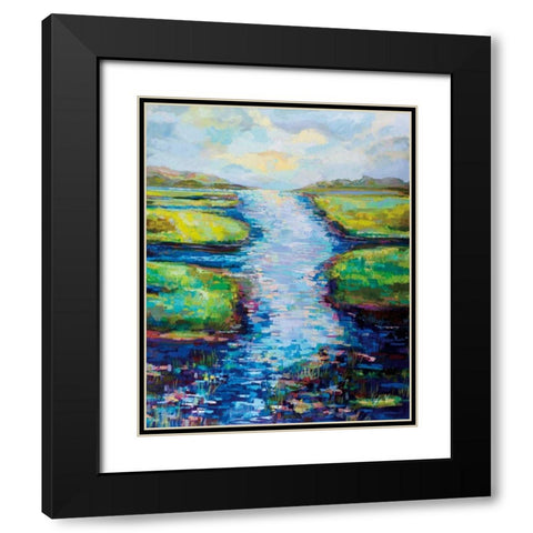 Summer Solstice Black Modern Wood Framed Art Print with Double Matting by Vertentes, Jeanette