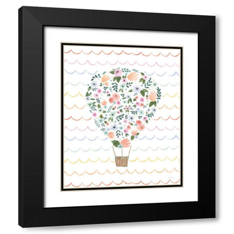 Lets Chase Rainbows VIII Waves Black Modern Wood Framed Art Print with Double Matting by Jackson, Jenaya