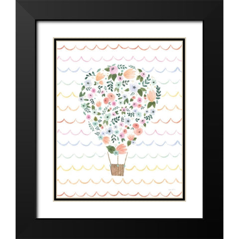 Lets Chase Rainbows VIII Waves Black Modern Wood Framed Art Print with Double Matting by Jackson, Jenaya