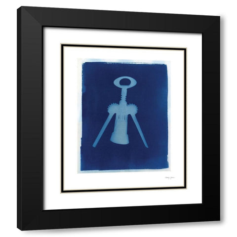 Cyanotype Kitchen VI Black Modern Wood Framed Art Print with Double Matting by Green, Nancy