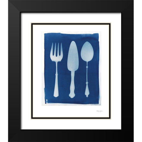 Cyanotype Kitchen XI Black Modern Wood Framed Art Print with Double Matting by Green, Nancy