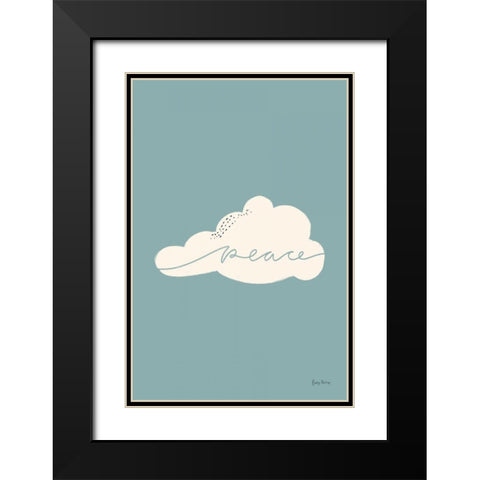 Peaceful I Black Modern Wood Framed Art Print with Double Matting by Thorns, Becky