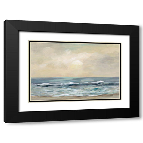 Gentle Waves Black Modern Wood Framed Art Print with Double Matting by Vassileva, Silvia