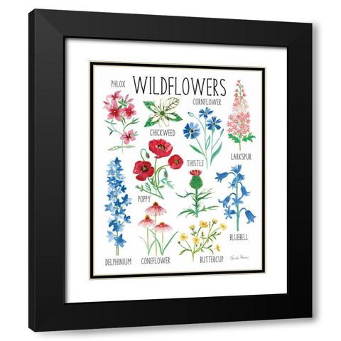 Nature Chart I Black Modern Wood Framed Art Print with Double Matting by Zaman, Farida