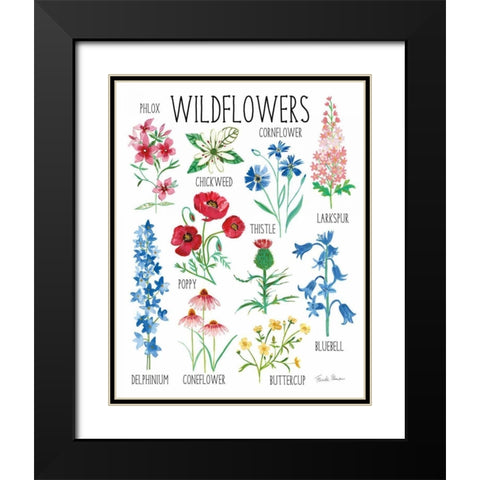 Nature Chart I Black Modern Wood Framed Art Print with Double Matting by Zaman, Farida