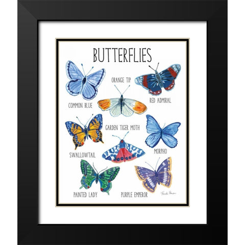 Nature Chart II Black Modern Wood Framed Art Print with Double Matting by Zaman, Farida