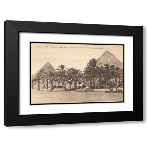 Egypt Postcard II Black Modern Wood Framed Art Print with Double Matting by Wild Apple Portfolio