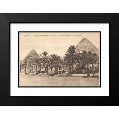 Egypt Postcard II Black Modern Wood Framed Art Print with Double Matting by Wild Apple Portfolio