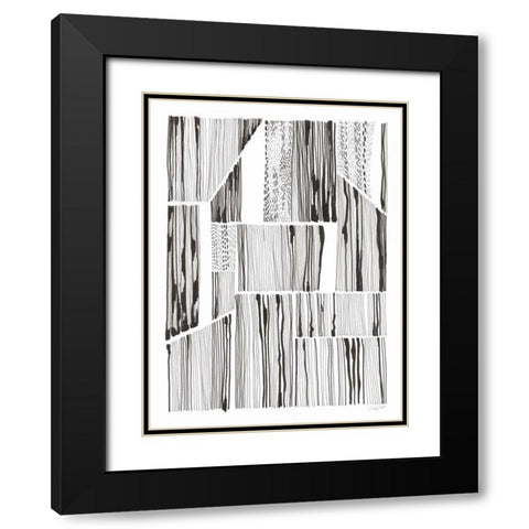 Lined Up III Black Modern Wood Framed Art Print with Double Matting by Prahl, Courtney