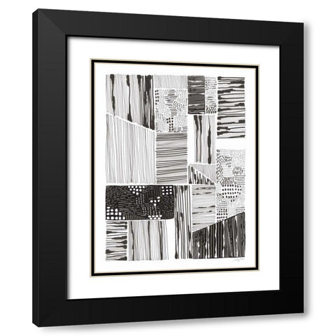 Lined Up IV Black Modern Wood Framed Art Print with Double Matting by Prahl, Courtney