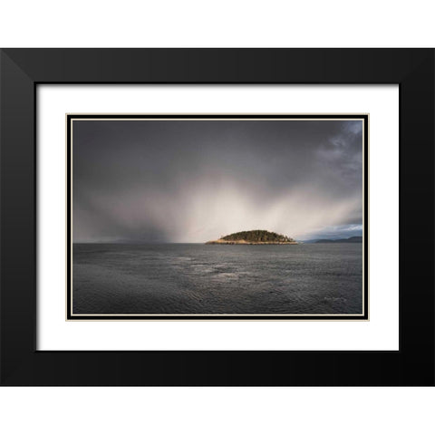 Deception Pass Island Black Modern Wood Framed Art Print with Double Matting by Majchrowicz, Alan