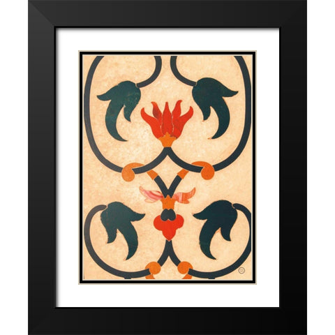 Mosaic II Black Modern Wood Framed Art Print with Double Matting by Larson, Nathan