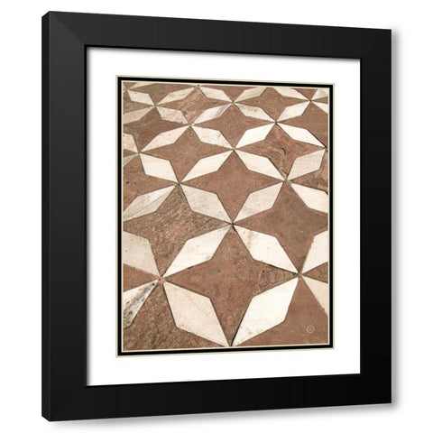 Mosaic III Black Modern Wood Framed Art Print with Double Matting by Larson, Nathan