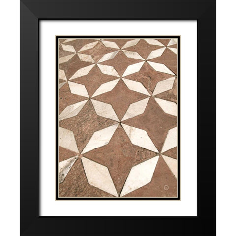 Mosaic III Black Modern Wood Framed Art Print with Double Matting by Larson, Nathan