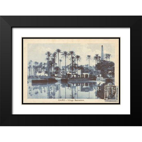 Cairo Village Black Modern Wood Framed Art Print with Double Matting by Wild Apple Portfolio