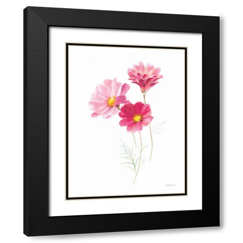 Color of Spring II Black Modern Wood Framed Art Print with Double Matting by Nai, Danhui