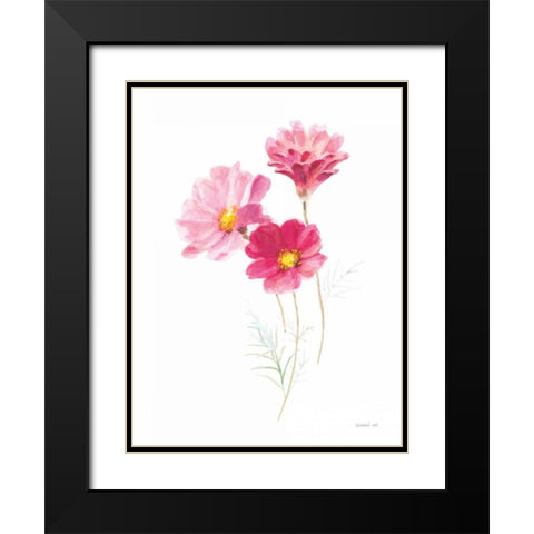 Color of Spring II Black Modern Wood Framed Art Print with Double Matting by Nai, Danhui