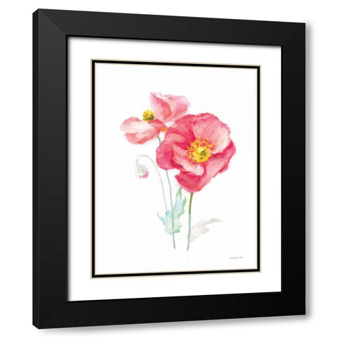 Color of Spring III Black Modern Wood Framed Art Print with Double Matting by Nai, Danhui