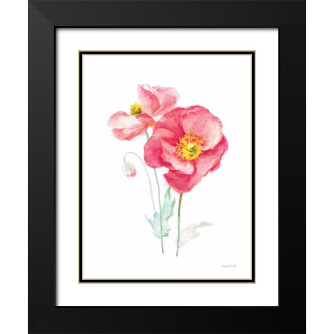 Color of Spring III Black Modern Wood Framed Art Print with Double Matting by Nai, Danhui