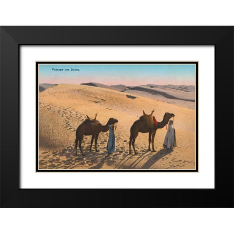 Desert Crossing Black Modern Wood Framed Art Print with Double Matting by Wild Apple Portfolio