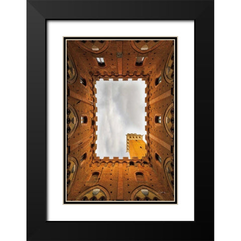 From the Courtyard Black Modern Wood Framed Art Print with Double Matting by Aledanda