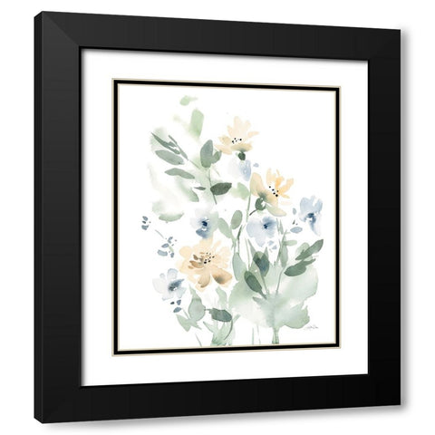 Summer Wildflowers I Black Modern Wood Framed Art Print with Double Matting by Pete, Katrina