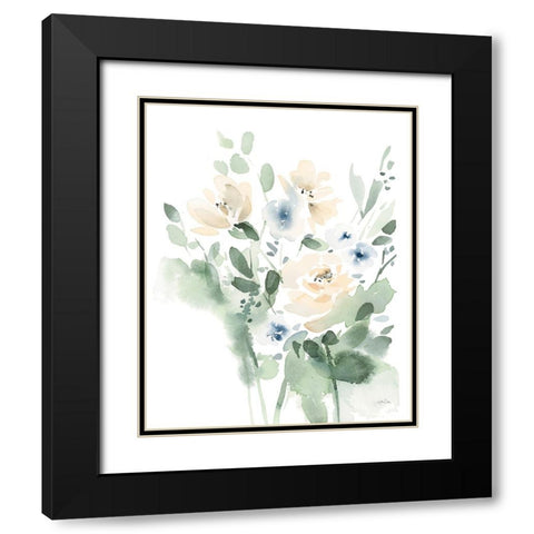Summer Wildflowers II Black Modern Wood Framed Art Print with Double Matting by Pete, Katrina