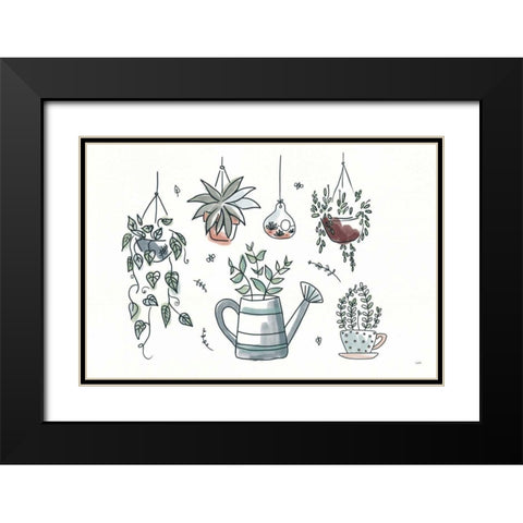 A Plants Life I Black Modern Wood Framed Art Print with Double Matting by York, Leah
