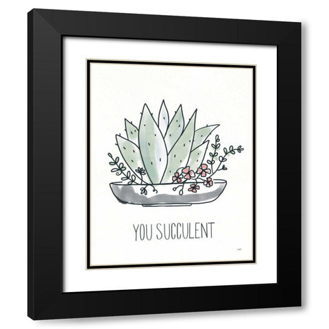 A Plants Life II Black Modern Wood Framed Art Print with Double Matting by York, Leah