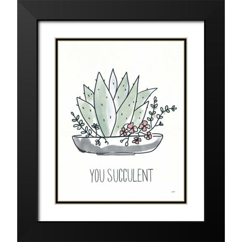 A Plants Life II Black Modern Wood Framed Art Print with Double Matting by York, Leah