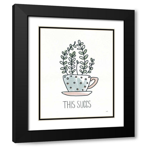 A Plants Life V Black Modern Wood Framed Art Print with Double Matting by York, Leah