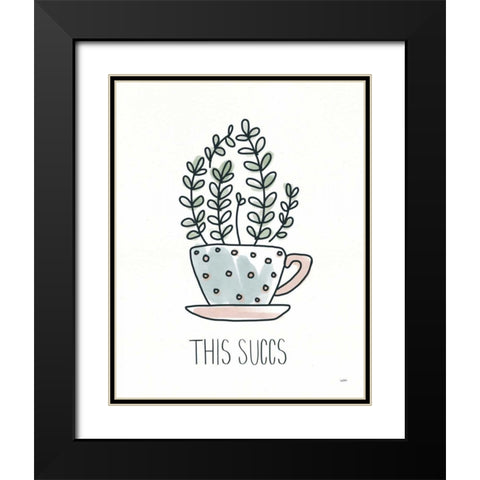 A Plants Life V Black Modern Wood Framed Art Print with Double Matting by York, Leah