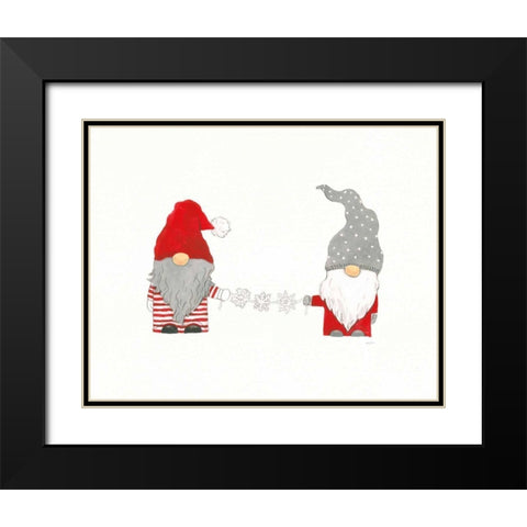 Winter Gnomes I Black Modern Wood Framed Art Print with Double Matting by Jackson, Jenaya