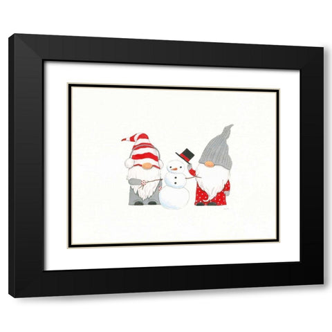 Winter Gnomes II Black Modern Wood Framed Art Print with Double Matting by Jackson, Jenaya