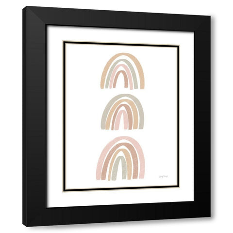 Boho Nursery Rainbows II Black Modern Wood Framed Art Print with Double Matting by Thorns, Becky