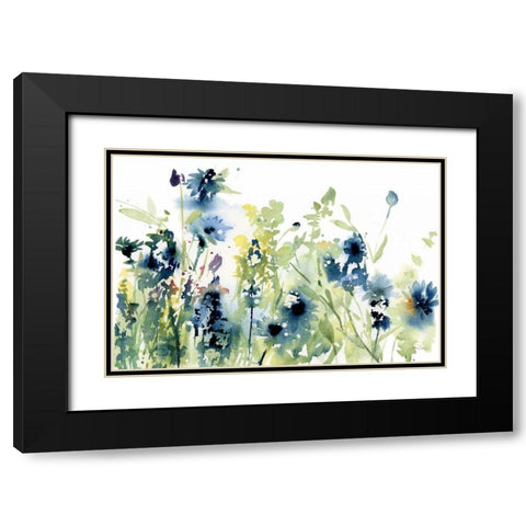 Wild Meadow Flowers Black Modern Wood Framed Art Print with Double Matting by Pete, Katrina