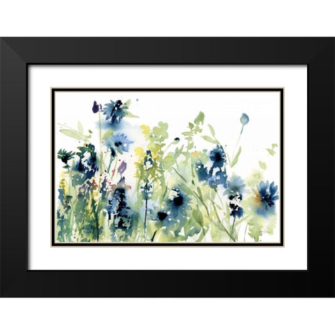 Wild Meadow Flowers Black Modern Wood Framed Art Print with Double Matting by Pete, Katrina
