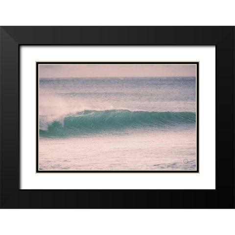 Curling Lip Black Modern Wood Framed Art Print with Double Matting by Larson, Nathan