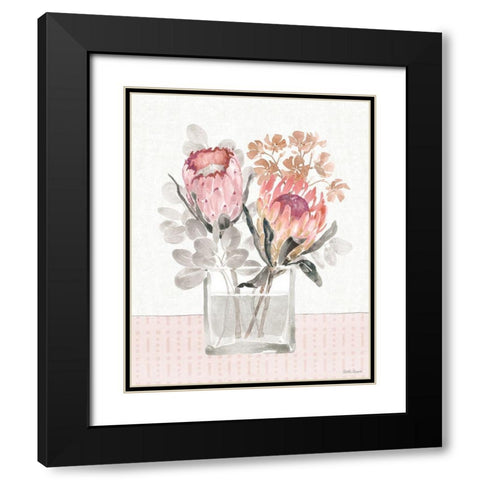 Petal Passion IV Soft Boho Black Modern Wood Framed Art Print with Double Matting by Grove, Beth