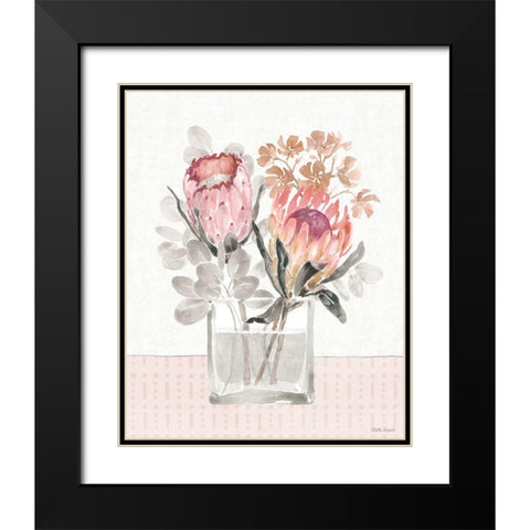 Petal Passion IV Soft Boho Black Modern Wood Framed Art Print with Double Matting by Grove, Beth