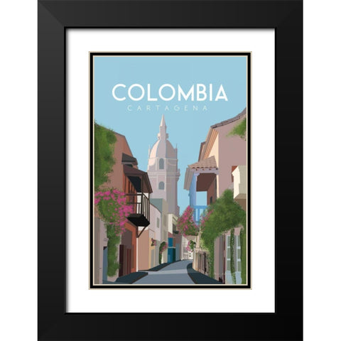 Colombia Black Modern Wood Framed Art Print with Double Matting by Escalante, Omar