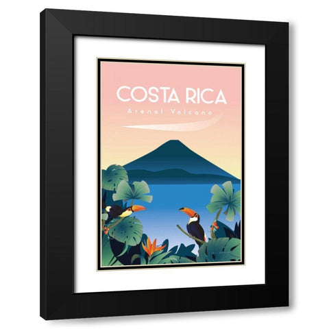 Costa Rica Black Modern Wood Framed Art Print with Double Matting by Escalante, Omar