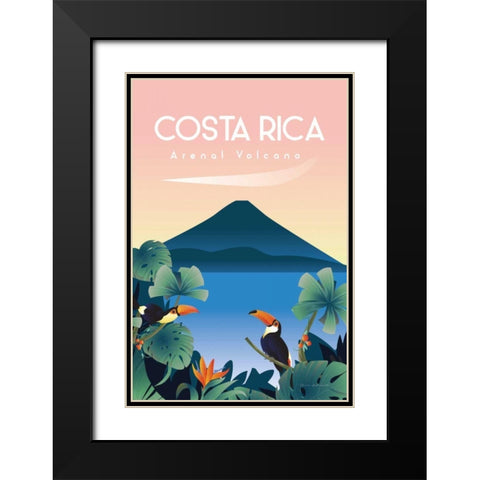 Costa Rica Black Modern Wood Framed Art Print with Double Matting by Escalante, Omar