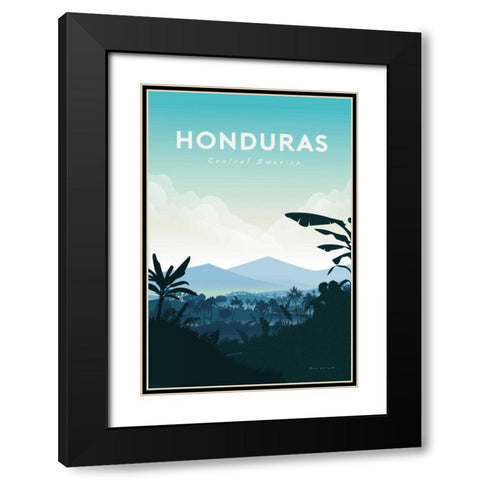 Honduras Black Modern Wood Framed Art Print with Double Matting by Escalante, Omar