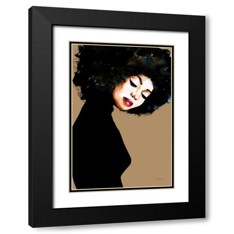 Soul v2 Black Modern Wood Framed Art Print with Double Matting by Charro, Mercedes Lopez