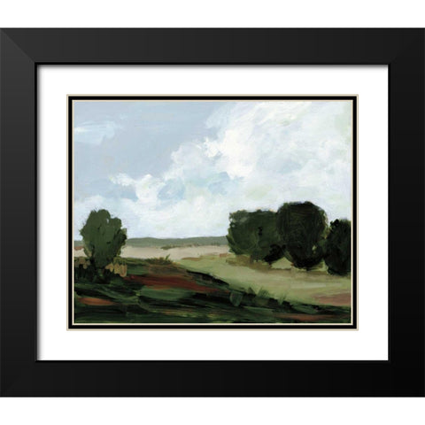 Green Grove Black Modern Wood Framed Art Print with Double Matting by Munger, Pamela