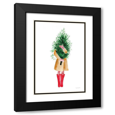 Holiday Mood I Black Modern Wood Framed Art Print with Double Matting by Charro, Mercedes Lopez