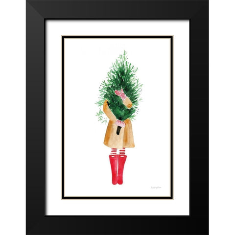 Holiday Mood I Black Modern Wood Framed Art Print with Double Matting by Charro, Mercedes Lopez